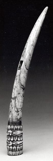 Oko (side-blown trumpet), by Ìgbèsànmwà (ivory- and wood- carving guild) artists