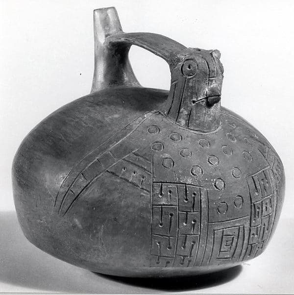 Double Spout and Bridge Bottle with Falcoln