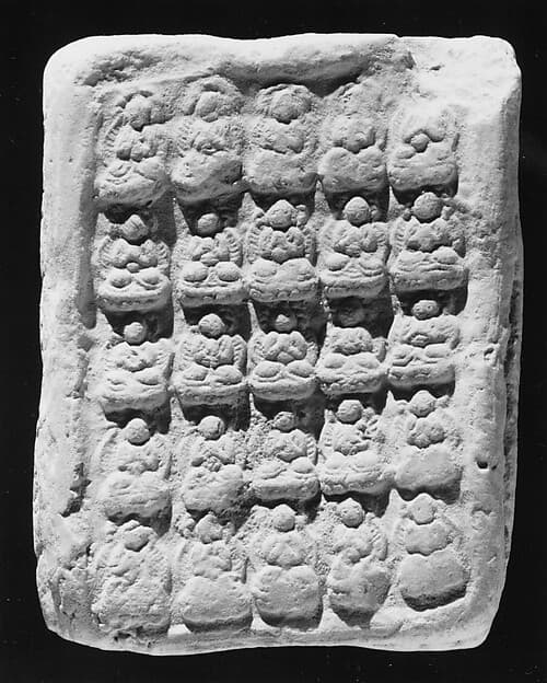 Votive Tablet with Twenty-Five Buddhas
