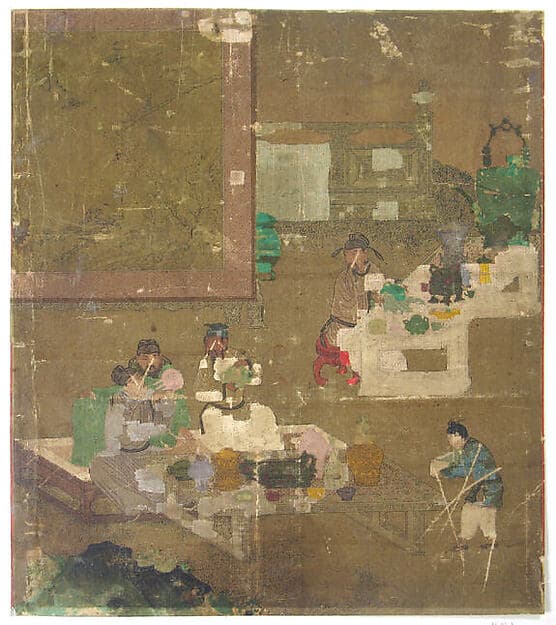 Examining Antiques at Literati Gathering, by Wang Li Mu