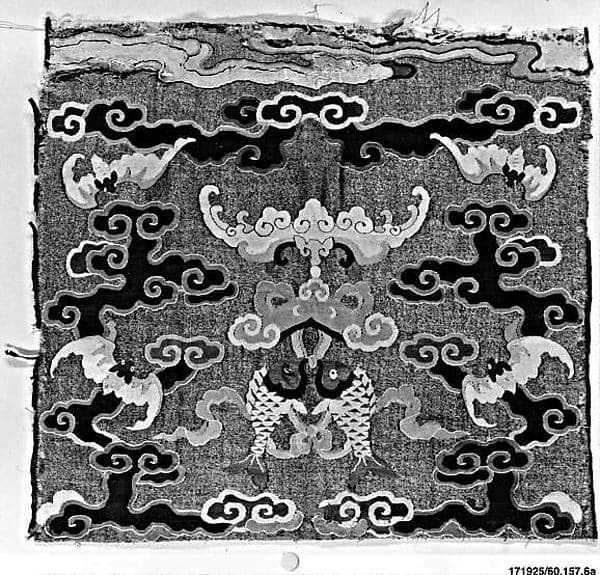 Panel with Fish, Bats, and Clouds