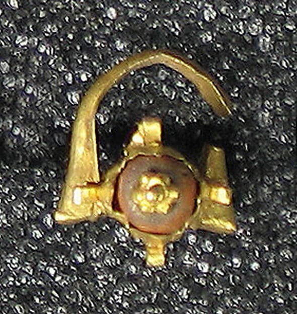 Cast Earring with Granulation