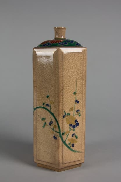 Bottle Decorated with "Three Friends" Pine, Bamboo and Plum
