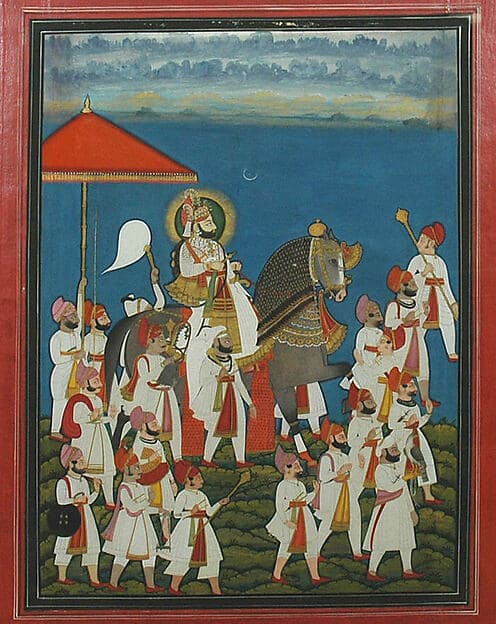 Equestrian Portrait of Maharana Bhim Singh, by Ghasi