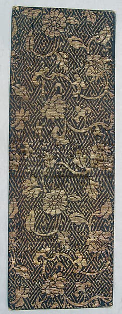 Sutra Cover with Pattern of Various Flowers with Leaves and Scrolling Stems