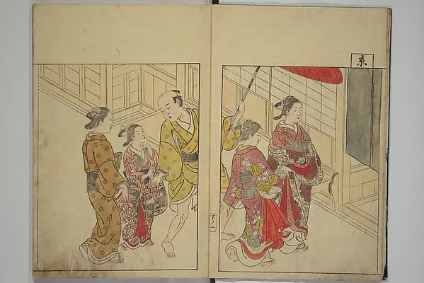 Picture Book of the Evergreens (Ehon tokiwagusa) 繪本常盤草, by Nishikawa Sukenobu 西川祐信