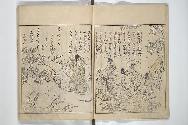 Picture Book of Snow, Moon, and Flowers (Ehon setsugekka) 絵本雪月花; 絵本倭文庫(えほんやまとぶんこ), by Nishikawa Sukenobu 西川祐信
