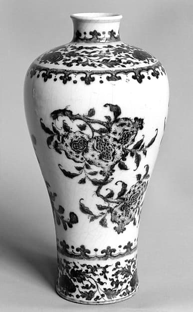 Meiping vase with peach, pomegranade, and fingered citron
