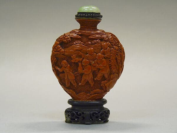 Snuff Bottle with Children at Play