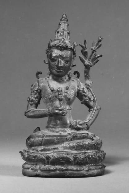 Seated Male Deity Supporting a Vajra on His Finger