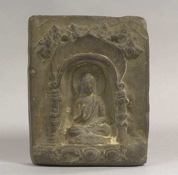 Votive tablet with Buddha