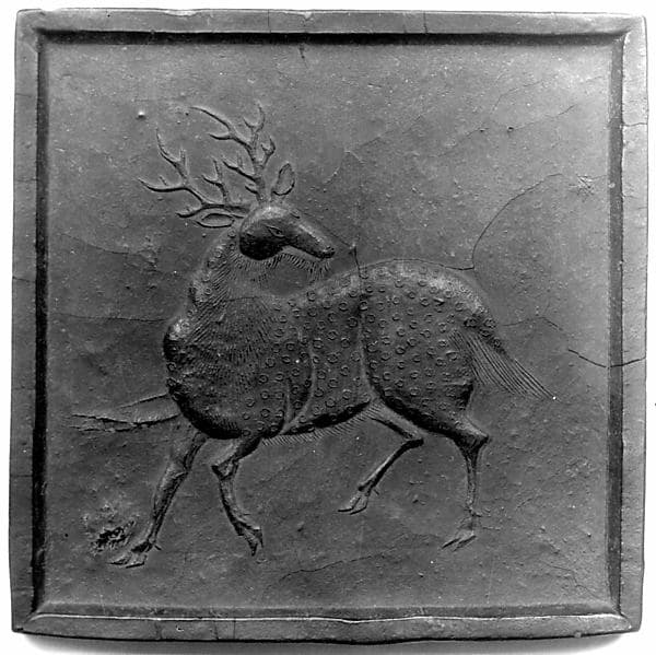 Ink Tablet with Black Stag Motif, by Fang Yulu