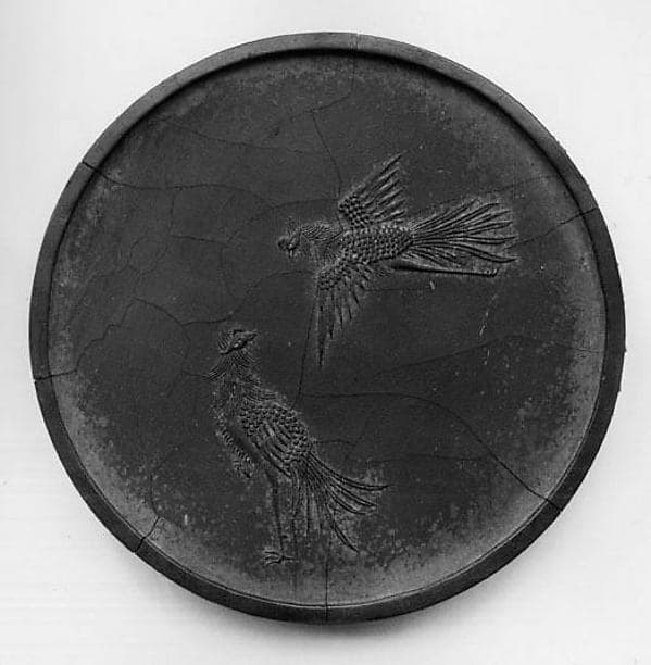 Ink Tablet with Two Phoenixes Design, by Cheng Junfang