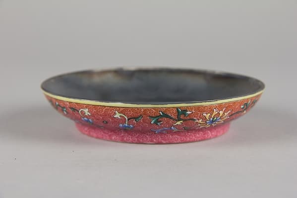 Saucer with floral pattern