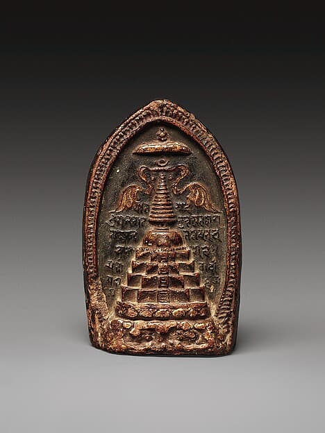 Votive Plaque (Tsa Tsa) Depicting a Stupa
