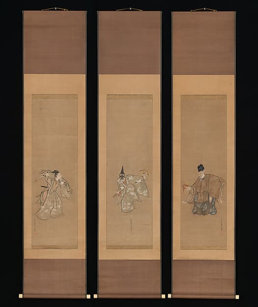 The Auspicious Noh Dance "Okina", by Toriyama Sekien