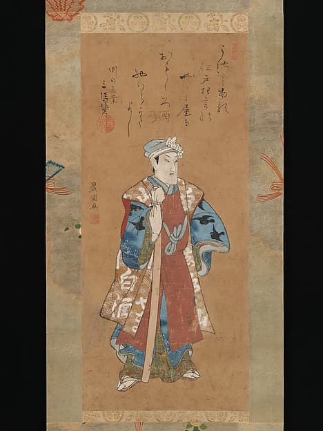 Bandō Mitsugorō II as Shinbei in the Kabuki Play "Sukeroku", by Utagawa Toyokuni I