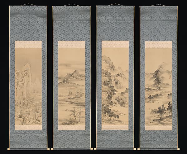 Landscapes of the Four Seasons, by Yamamoto Baiitsu