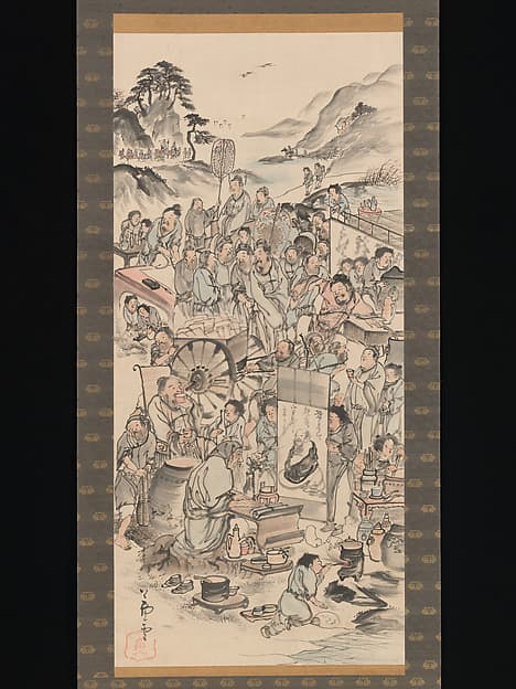 Drinking Festival of the Eight Immortals of the Wine Cup, by Nagasawa Rosetsu