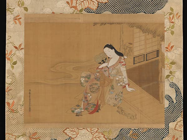Courtesan Enjoying a Cool Summer Evening, by Ogawa Haritsu (Ritsuō)