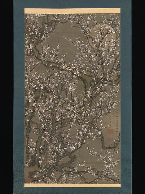 White Plum Blossoms and Moon, by Itō Jakuchū