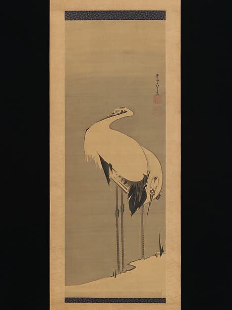 Two Cranes, by Itō Jakuchū