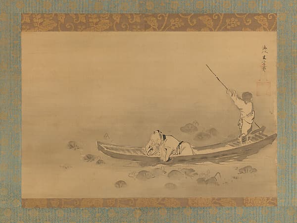 Zhou Maoshu Admiring Lotuses, by Kaihō Yūsetsu