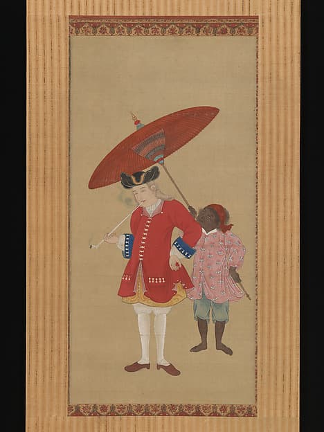 Dutchman with a Servant, by Kawahara Keiga