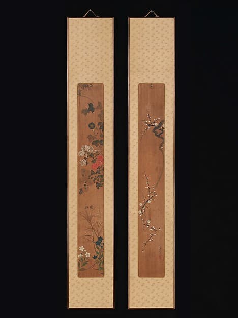 Flowers of Spring and Autumn, by Ogata Kōrin