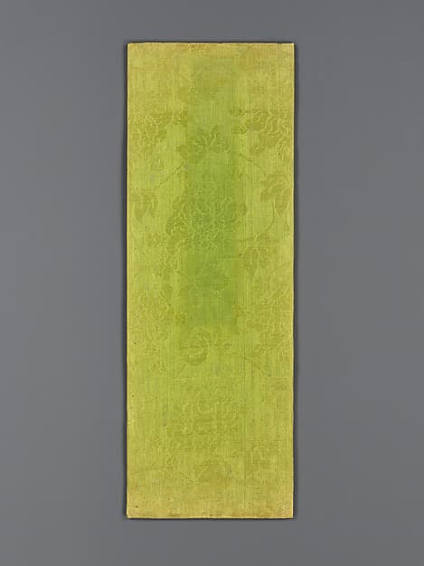 Sutra Cover with Floral Pattern of Leaves and Scrolling Stems