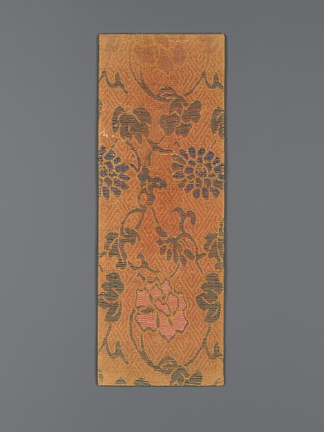 Sutra Cover with Various Flowers and Leaves with Scrolling Stems