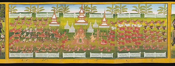 Royal processions, ceremonies and entertainments, by Court of King Mindon or Thibaw, or associated workshops