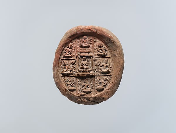 Molded Plaque Depicting a Mandala of the Eight Bodhisattvas