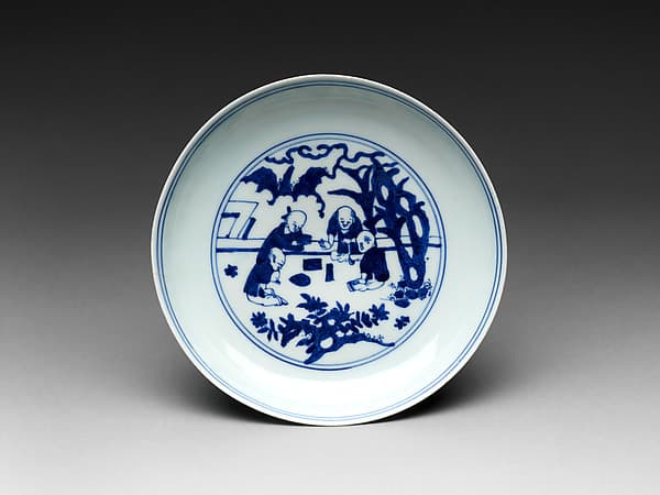 Dish with Children in Garden