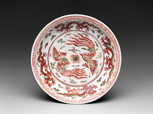 Dish with Phoenixes and Dragons