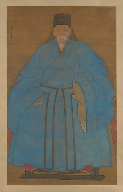 Portrait of the artist’s great-granduncle Yizhai at the age of eighty-five, by Ruan Zude