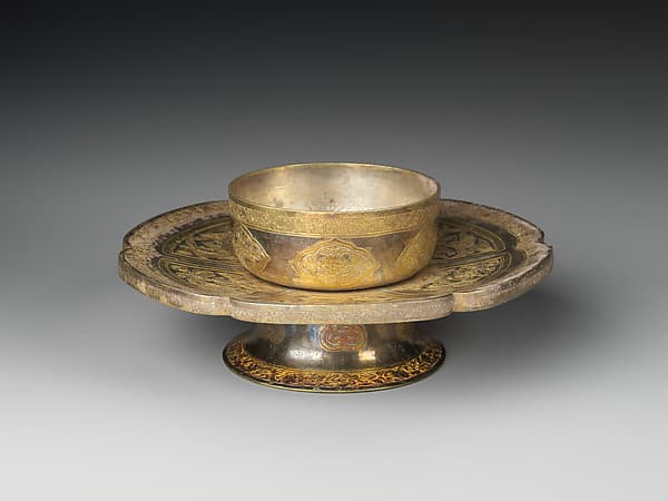 Service vessel with bamboo, plum blossoms, butterflies, and birds