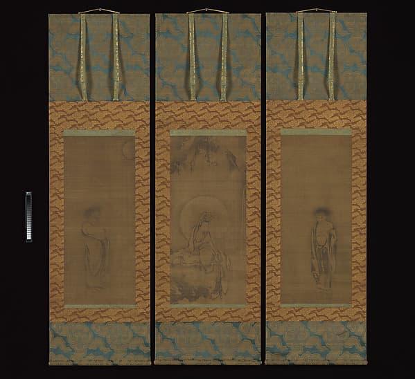 White-Robed Kannon, Kanzan, and Jittoku, by Unidentified artist