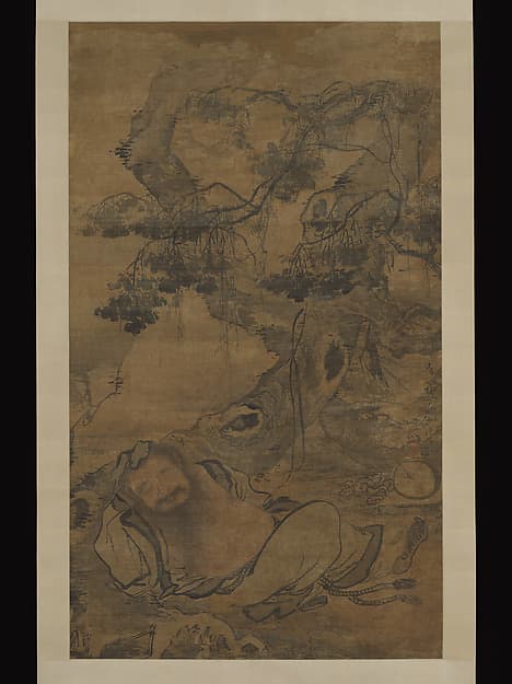 Drunken recluse beneath an old tree, by Chen Zihe