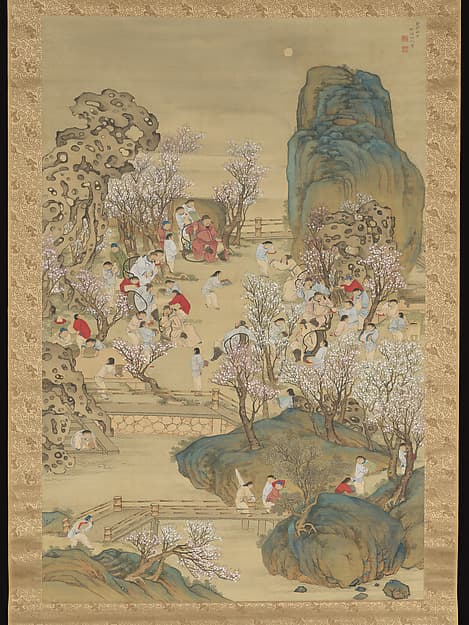 Fragrant Garden under a Hazy Moon, by Nakabayashi Chikutō