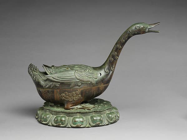 Incense burner in the shape of a goose