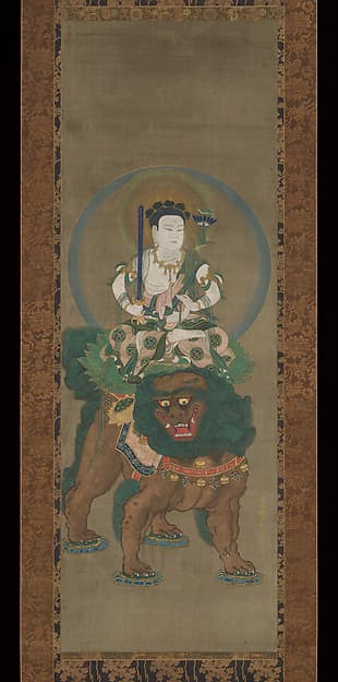 The Bodhisattva Five-Topknot Monju (Manjushri) (Gokei Monju Bosatsu zō), by Unidentified artist
