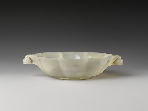 Bowl with lotus design