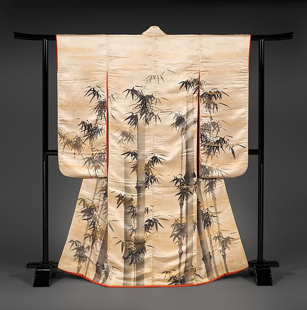 Over Robe (Uchikake) with Bamboo, by Gion Nankai