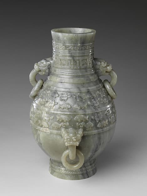 Archaic-style vase with fish and birds