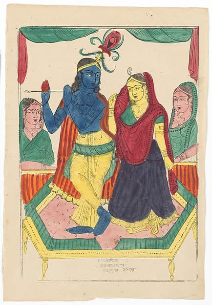 Krishna and Radha, by Becharam Das Dutta