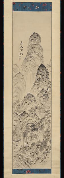 Green Mountains as the Rain Ceases, by Urakami (Uragami) Gyokudō 浦上玉堂