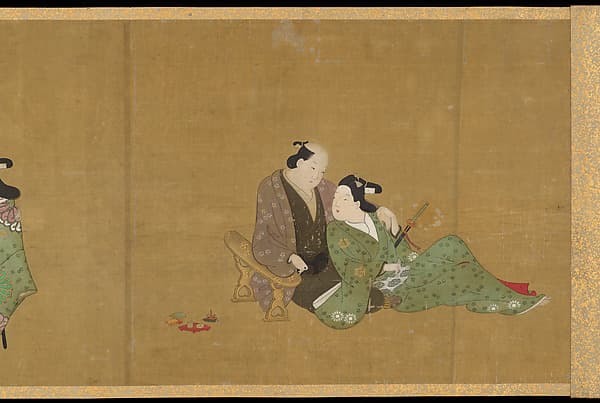 Handscroll of Ten Homoerotic (Nanshoku) Scenes, by Miyagawa Chōshun 宮川長春