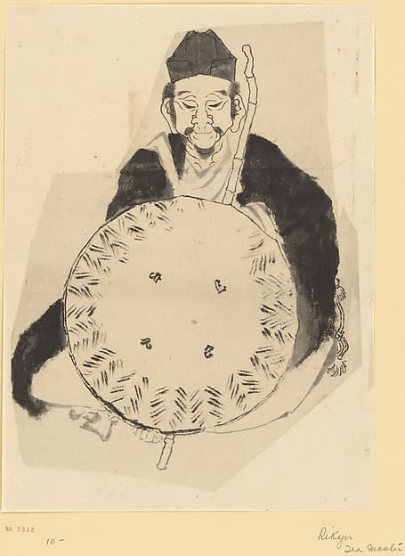 Portrait of the Poet Matsuo Bashō (?), by Katsushika Hokusai