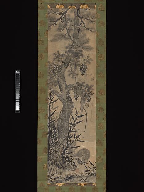 Pine, Bamboo, Grape, and Squirrel, by Unidentified